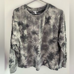 time & tru tie dye grey crewneck
